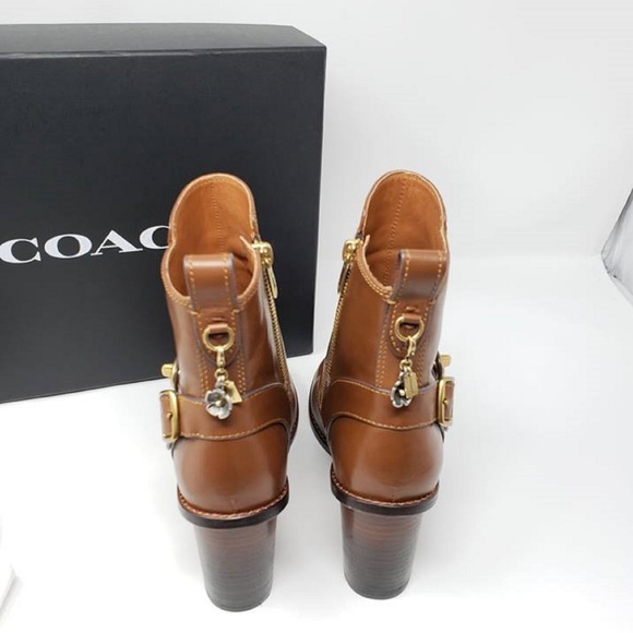 Coach Brown Saddle Moto Boots/Booties - Picture 4 of 8